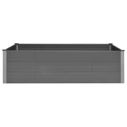 Hævet plantekasse 200x100x54 cm WPC grå