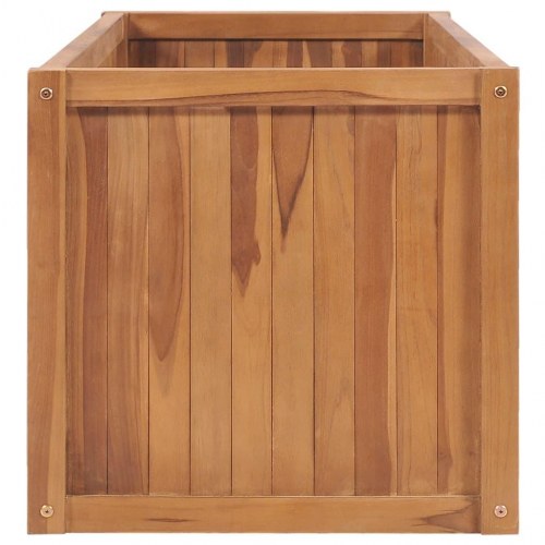 Hævet plantekasse 150x50x50 cm massivt teaktræ