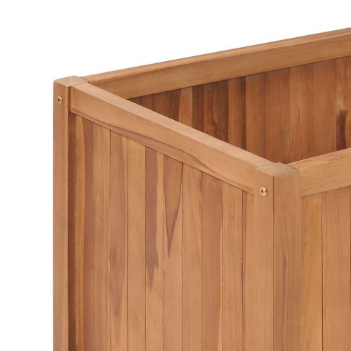 Hævet plantekasse 150x50x50 cm massivt teaktræ