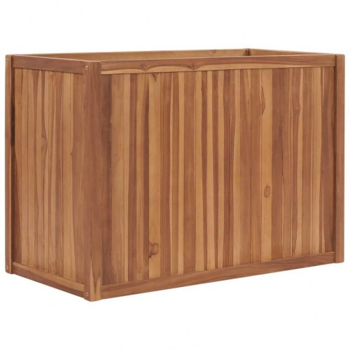 Hævet plantekasse 100x50x70 cm massivt teaktræ