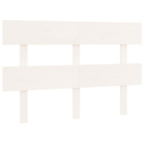 Sengegavl 124 x 3 x 81 cm i massivt fyrretræ - hvid