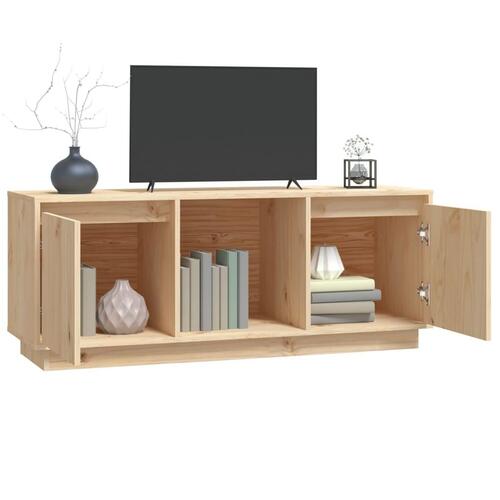 Tv-bord 110,5x35x44 cm massivt fyrretræ