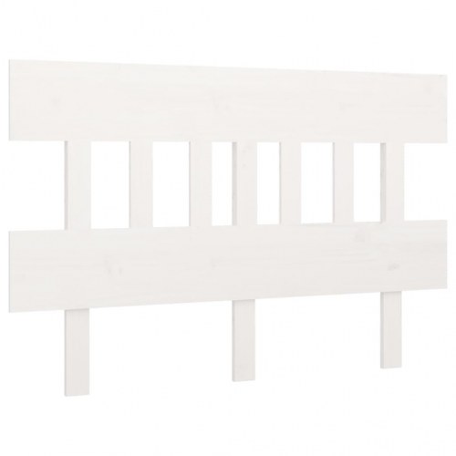 Sengegærde 138,5x3x81 cm massivt fyrretræ hvid
