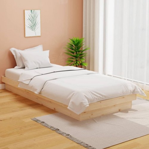 Sengeramme 90x200 cm i massivt fyrretræ - natur