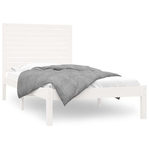 Sengeramme 100x200 cm massivt træ hvid
