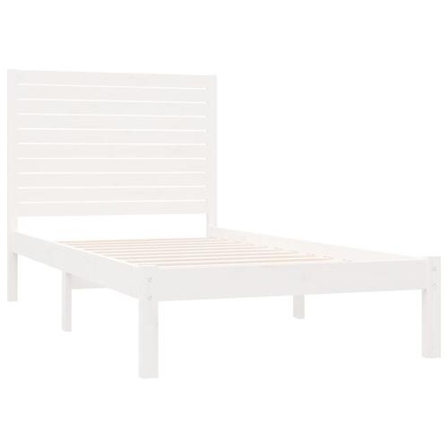 Sengeramme 100x200 cm massivt træ hvid