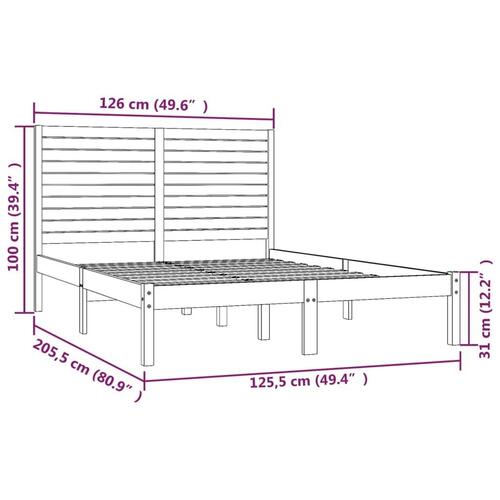 Sengeramme 120x200 cm massivt træ