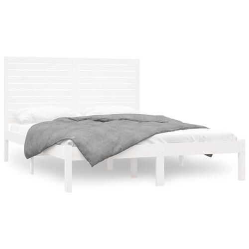Sengeramme 120x200 cm massivt træ hvid