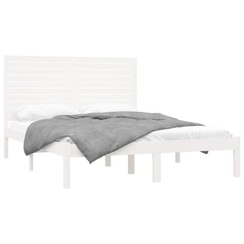Sengeramme 120x200 cm massivt træ hvid