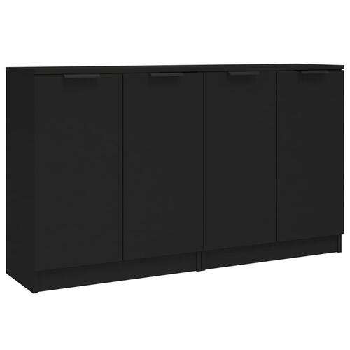 Skænke 2 stk. 60x30x70 cm konstrueret træ sort
