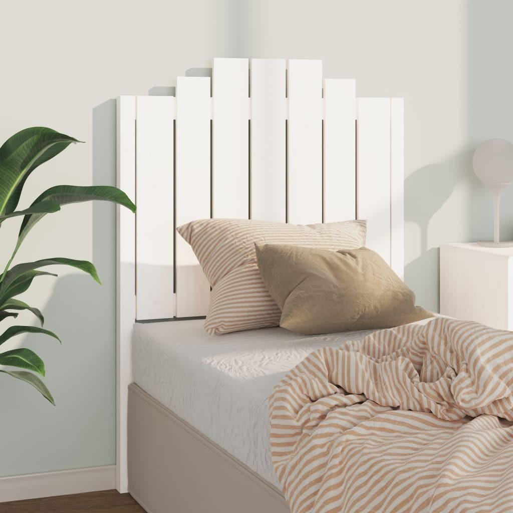 Sengegærde 81x4x110 cm massivt fyrretræ hvid