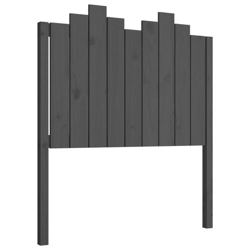 Sengegærde 96x4x110 cm massivt fyrretræ grå