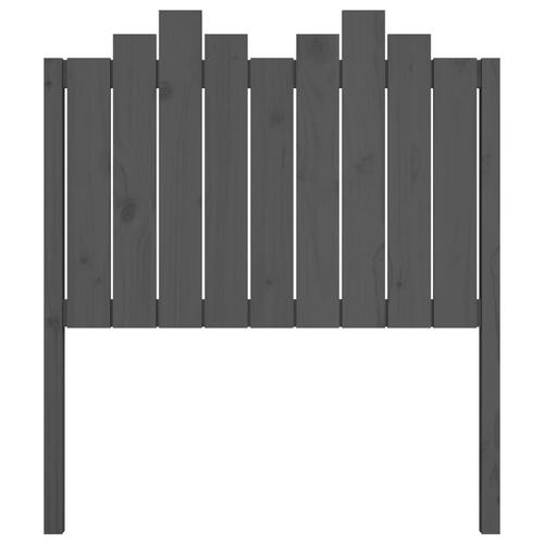 Sengegærde 96x4x110 cm massivt fyrretræ grå