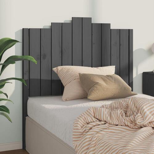 Sengegærde 106x4x110 cm massivt fyrretræ grå