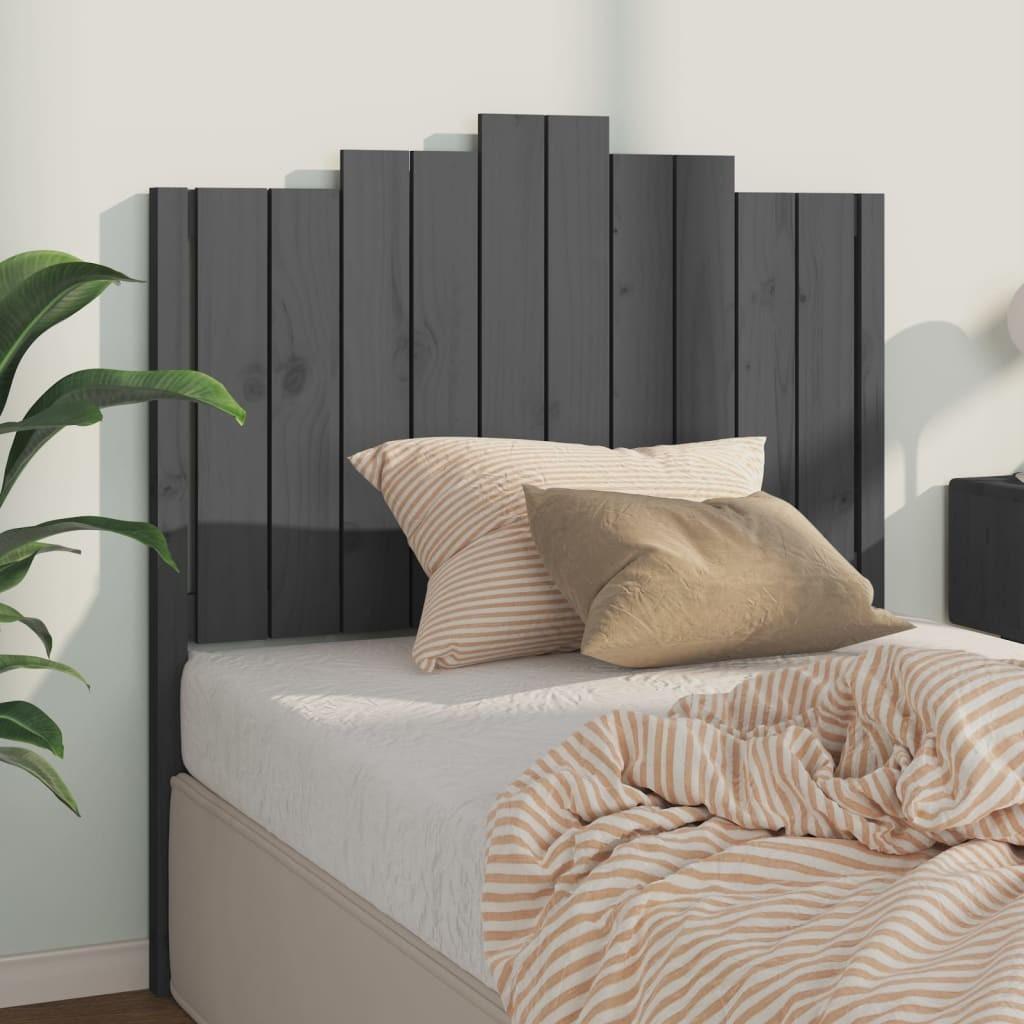 Sengegærde 106x4x110 cm massivt fyrretræ grå