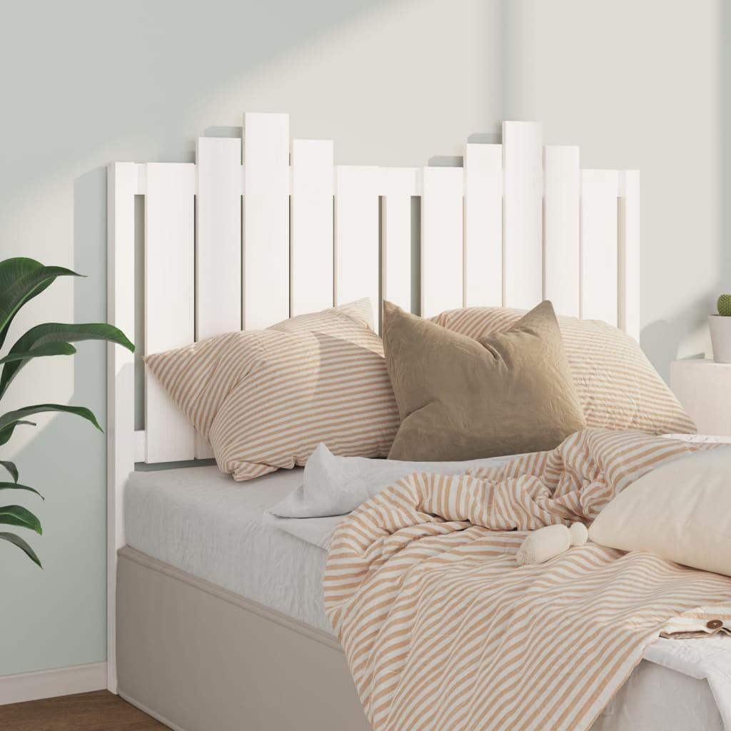 Sengegærde 126x4x110 cm massivt fyrretræ hvid