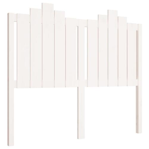Sengegærde 126x4x110 cm massivt fyrretræ hvid