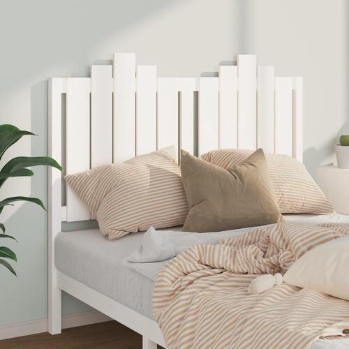 Sengegærde 126x4x110 cm massivt fyrretræ hvid