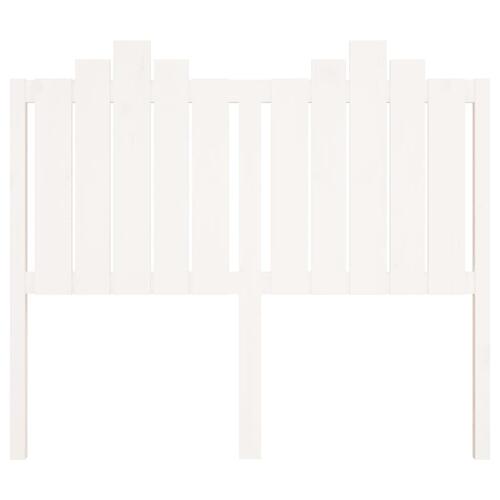 Sengegærde 126x4x110 cm massivt fyrretræ hvid