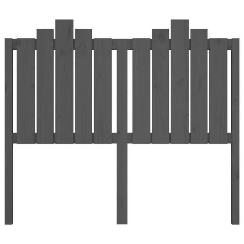 Sengegærde 126x4x110 cm massivt fyrretræ grå