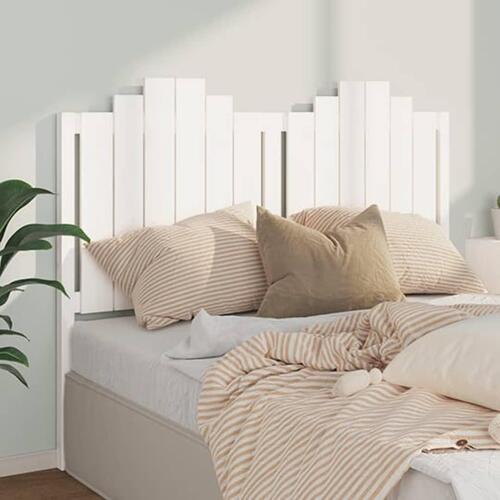 Sengegærde 141x4x110 cm massivt fyrretræ hvid
