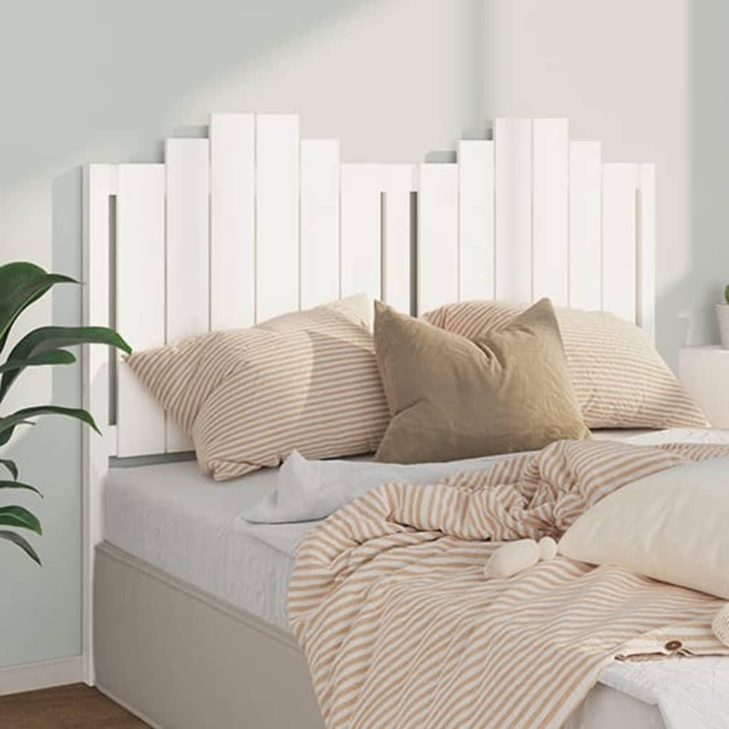 Sengegærde 141x4x110 cm massivt fyrretræ hvid