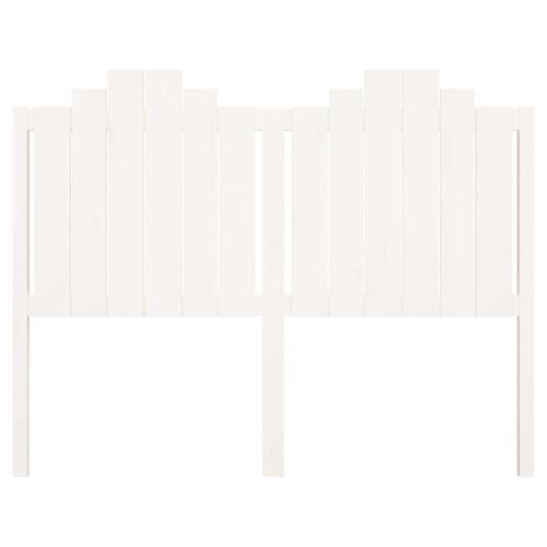Sengegærde 141x4x110 cm massivt fyrretræ hvid