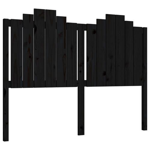 Sengegærde 146x4x110 cm massivt fyrretræ sort