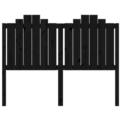 Sengegærde 146x4x110 cm massivt fyrretræ sort