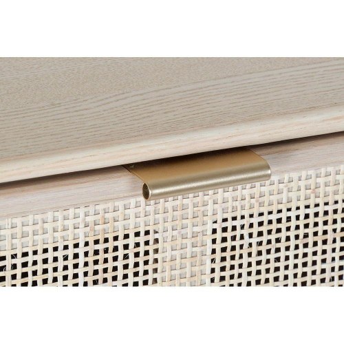 Kommode i paulownia og MDF, natur - 42 × 36,5 × 100,5 cm, 5 skuffer