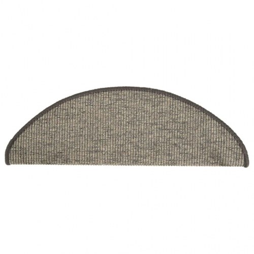 Trappemåtter - 15 stk. halvrunde 65 × 21 × 4 cm, beige/grå