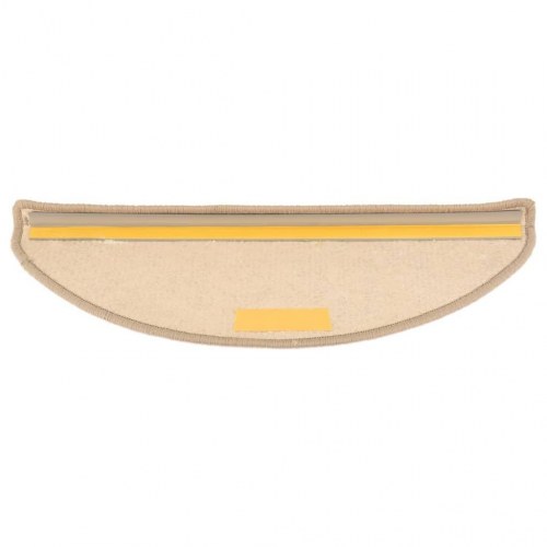 Trappemåtter 15 stk. 65x21x4 cm mørkebeige halvrund store