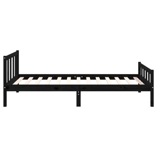 Sengeramme 100x200 cm massivt træ sort