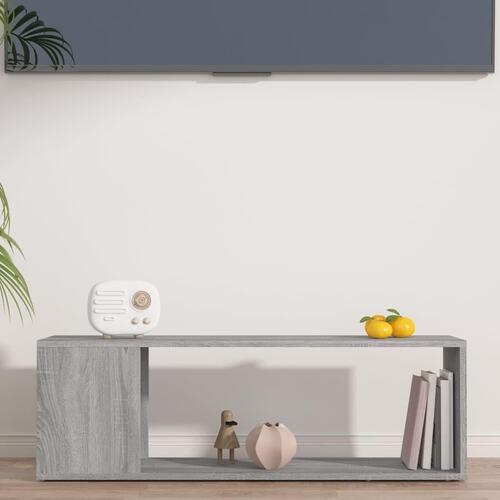 Tv-bord 100x24x32 cm konstrueret træ grå sonoma-eg