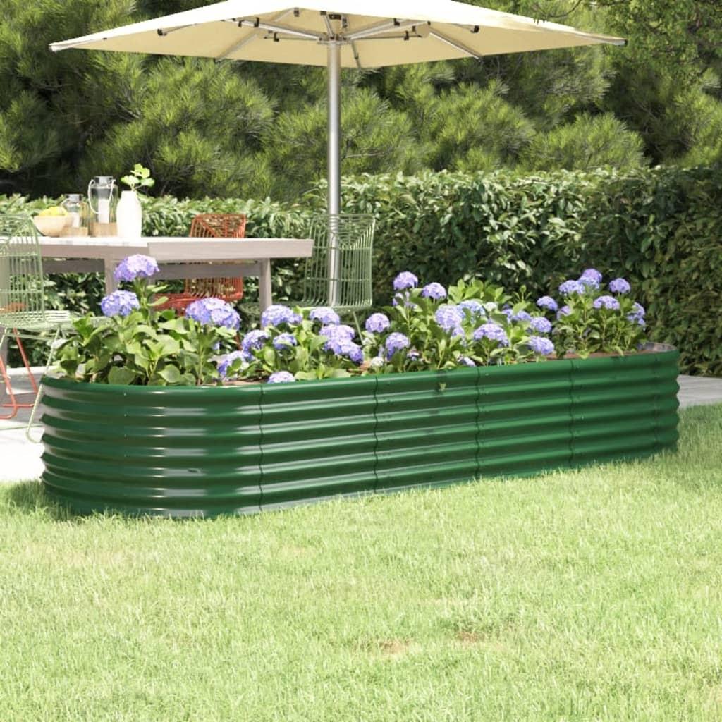 Plantekasse 224x80x36 Cm Pulverlakeret St l Gr n plantekasse-224x80x36-cm-pulverlakeret-st-l-gr-n