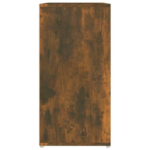 Skoskab 60x35x70 cm konstrueret træ røget egetræ
