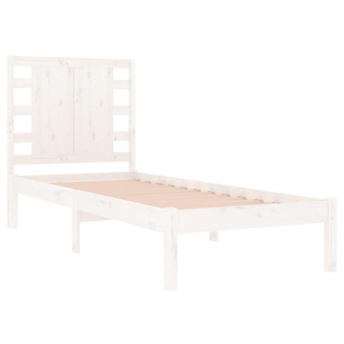 Sengeramme 75x190 cm Small Single massivt træ hvid