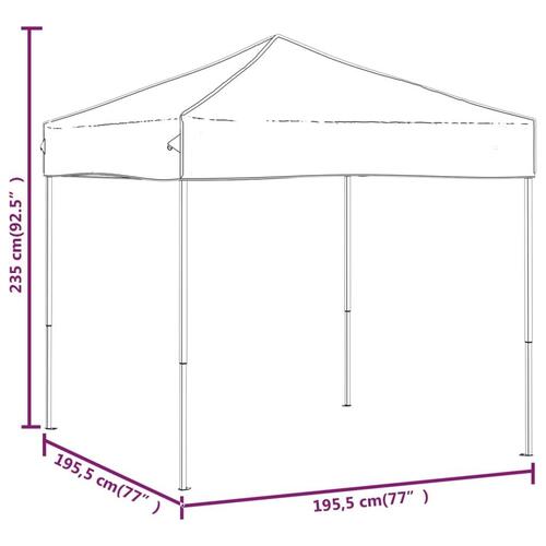 Foldbart festtelt 2x2 m antracitgrå