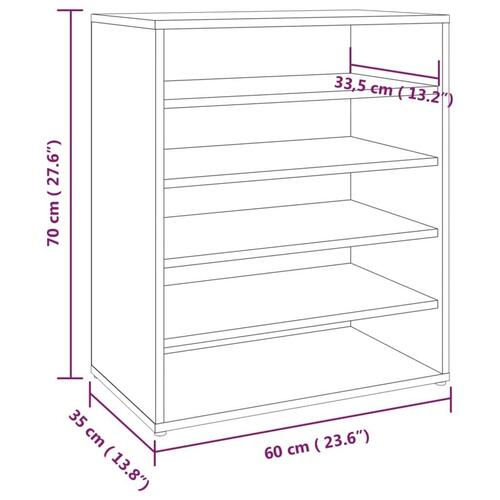 Skoreol 60x35x70 cm konstrueret træ røget egetræ