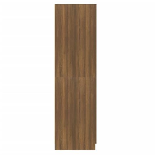 Klædeskab 80x52x180 cm konstrueret træ brun egetræsfarve