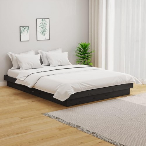 Sengeramme 120x190 cm i massivt fyrretræ - grå Small Double