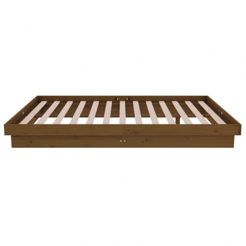 Sengeramme 120x190 cm i massivt fyr - gyldenbrun (Small Double)