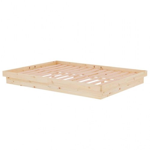 Sengeramme i massivt fyrretræ 135 x 190 cm - lav dobbeltseng