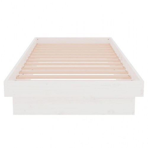 Sengeramme 75×190 cm Small Single - massivt fyrretræ, hvid