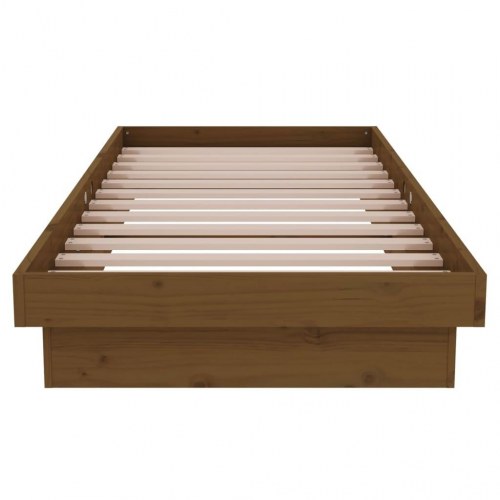 Sengeramme 75x190 cm - Small Single i massivt fyr, gyldenbrun