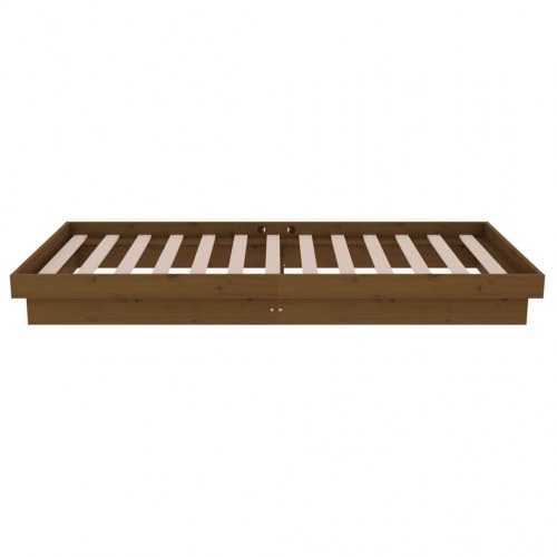 Sengeramme 75x190 cm - Small Single i massivt fyr, gyldenbrun