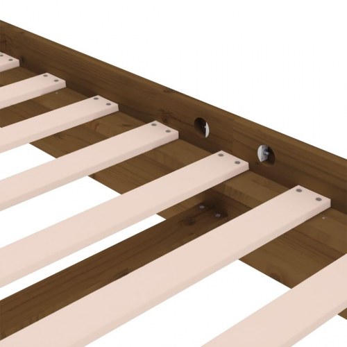Sengeramme 75x190 cm - Small Single i massivt fyr, gyldenbrun