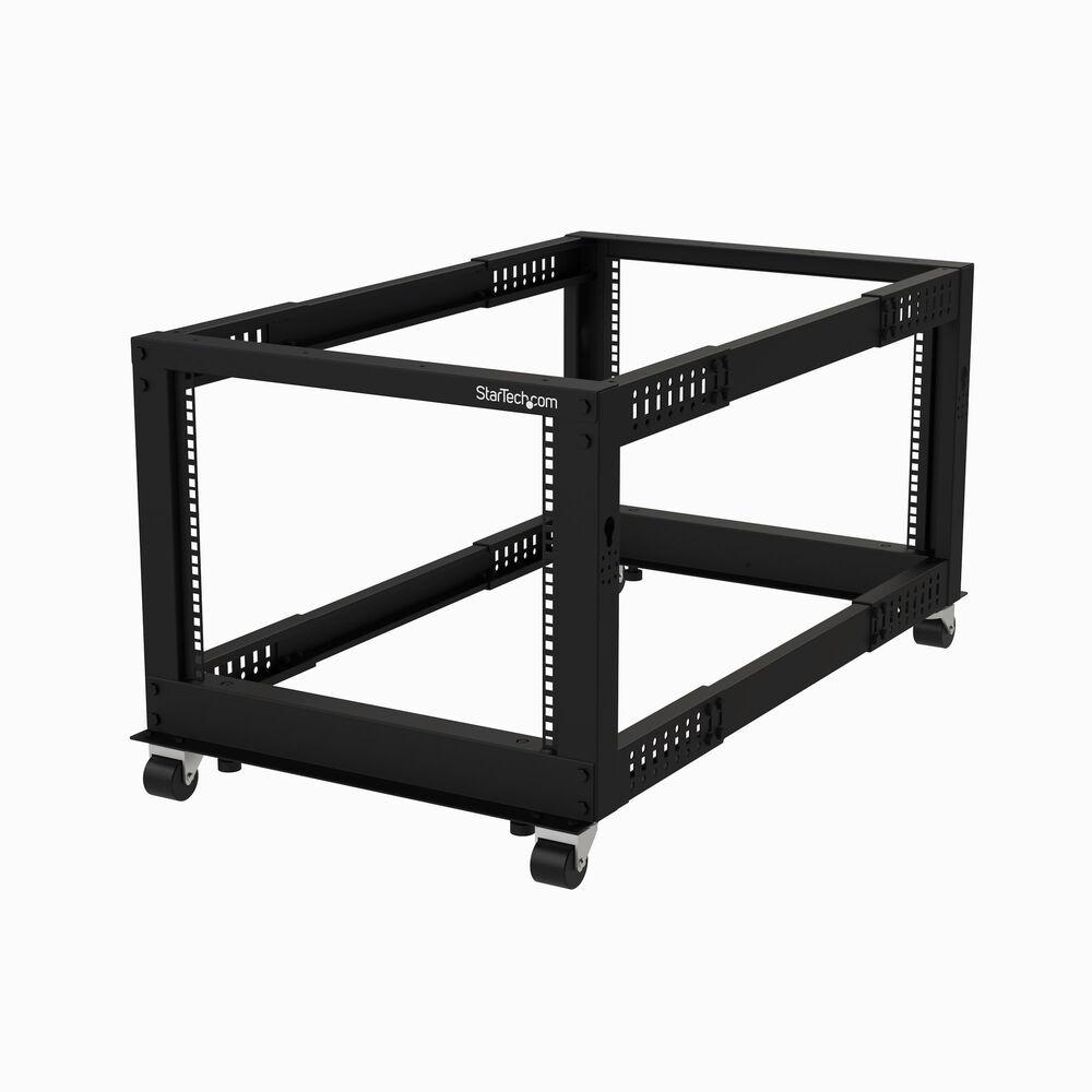 StarTech.com 8U 19" Open Frame Server Rack - Compact, 4 Post, Adjustable Depth (22 to 40") - Mobile Network Rack - HP ProLiant ThinkServer Rack Sort