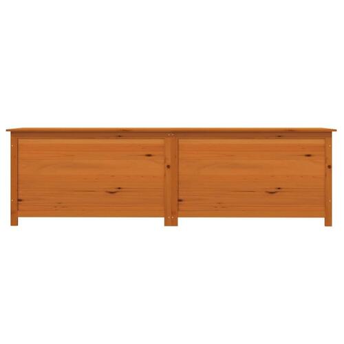 Udendørs hyndeboks 200x50x56 cm massivt grantræ brun