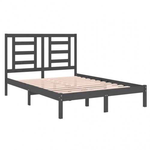 Sengeramme 120x190 cm Small Double massivt træ grå